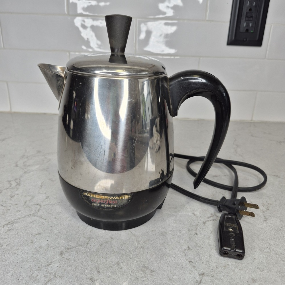 Vintage Farberware Superfast 2-4 Cup Automatic Coffee Percolator